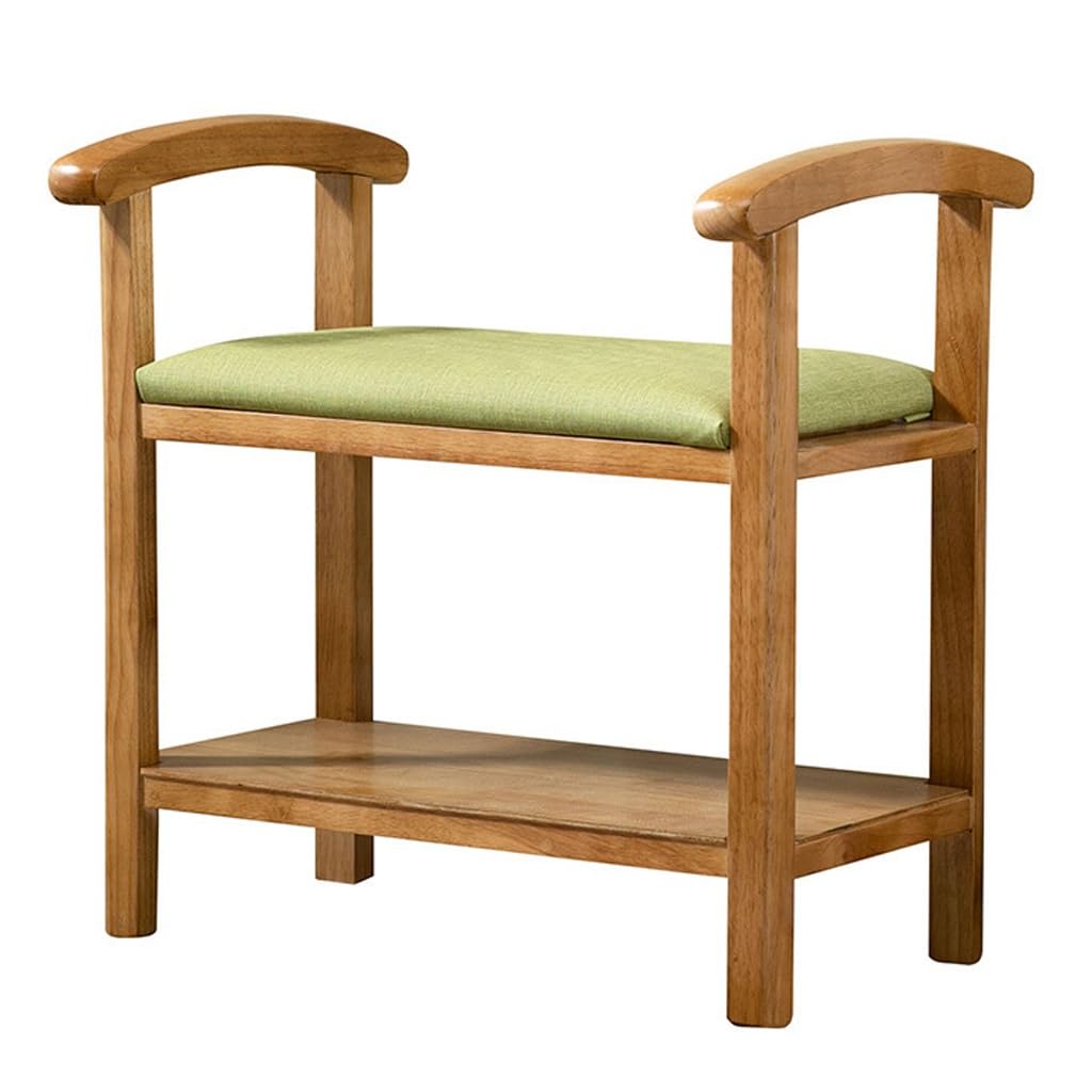 Banc à chaussures meuble à langer multicouche en bois avec assise et accoudoirs pour l'entrée
