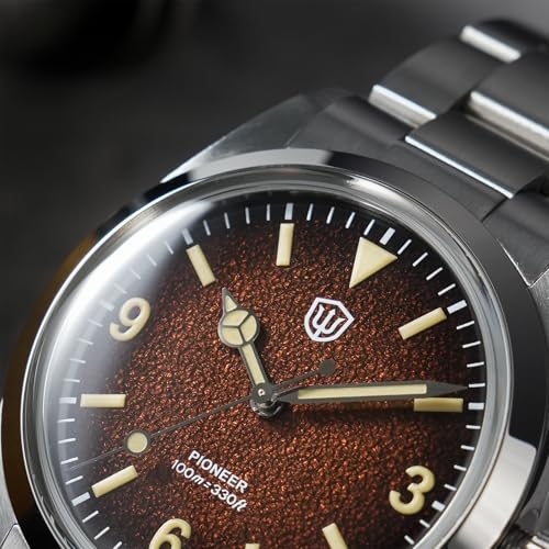 Image of watchdives VH31 Quartz Watch, WD1016 V3 Men Watches 37mm Dial Stainless Steel Wristwatch Sweep Sports Watch 100M Waterproof