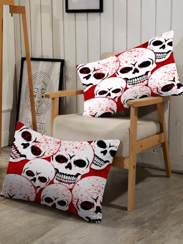 Kxry Skull Fitted Sheet Set Queen Size Skeleton Sheet Set Bedding Sheet Set For Kids Boys Women Bedding Set 1 Fitted Sheet + 1 Flat Sheet + 2 Pillow Cases thumb #2