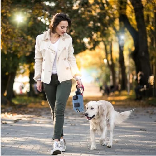 Kotbeutelspender für Hunde,2 Stück tragbare Hundekotbeutel-Halter,Pet Waste Rubbish Poop Bag Halter,Hundekotbeutel-Spender,Pet Poop Tasche Halter mit Reißverschluss,10 X 5 X 5 cm