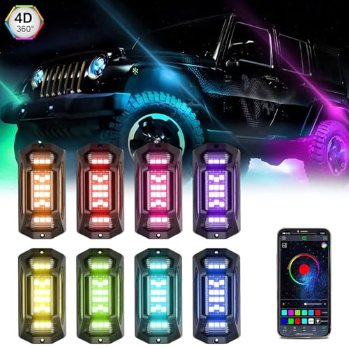 Luces LED de roca impermeables IP68 con gran angular de 150 grados para chasis de UTV 4