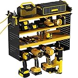 WASAIT Power Tool Organizer Drill Holder Wall Mount Garage Organization and Storage Tool Storage Rac