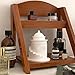 UPQRSG Wood Desk Organizer, Retro Aesthetic Office Storage Rack Home Decor Organizer, Wood Display Shelf 2 Layer for Books Plants Cosmetics Folders Stationary