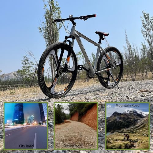 URBICIKA Mens Mountain Bike,Aluminum Frame 29 inch Bikes for Adults,21 Speed Bicycle for Men - Thumbnail 4