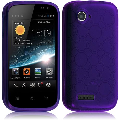 Seluxion - Housse Coque Gel Cercle pour Wiko Cink Slim/Slim 2 Couleur Violet Translucide