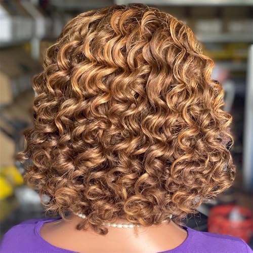 Perruques courtes bouclées pour masquer la perte de cheveux avec naturel - 3