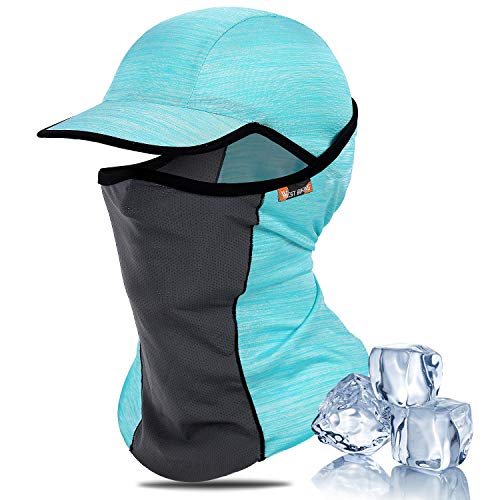Sun UV Protection Summer Face Mask Breathable Cooling Fishing Neck Gaiter Blue