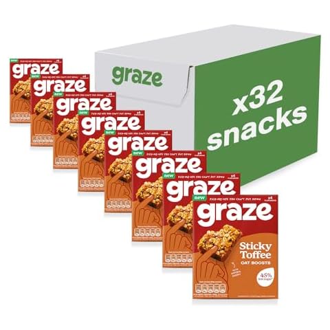 Graze - Healthy Snacks - Vegan Sticky Toffee Cereal & Snack Bars- 28x30g Cover
