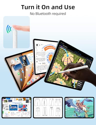 Stylet actif iPad à charge rapide USB C pour dessiner sur iPad Air et Pro