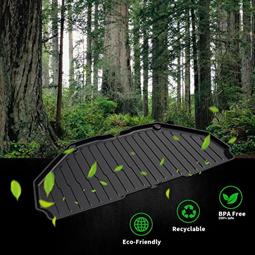 Beegrow Front Trunk Mats For Rivian R1T Accessories 2022 2023, All-Weather Tpe Front Cargo Liners Custom Fit R1T (2Pcs, Frunk Upper Mat+Lower Mat) #TOP5