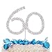 STONCEL Strass Kristall Tortenaufsatz Sparkling Silver Nr. 10/18/20/30/40/50/60 Geburtstag Jahrestag Hochzeit Party Dekoration Lieferant (Nmuber60)