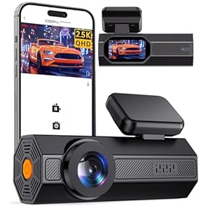 2.5K Car Dash Cam, VEEMENT Dash Camera for Cars, 1440P Car Dash Camera with APP, WiFi Dash Cams with WDR Night Vision, 24/7 Parking Monitor Dashcam, 160°Wide, G-Sensor, Mini Dash Cam