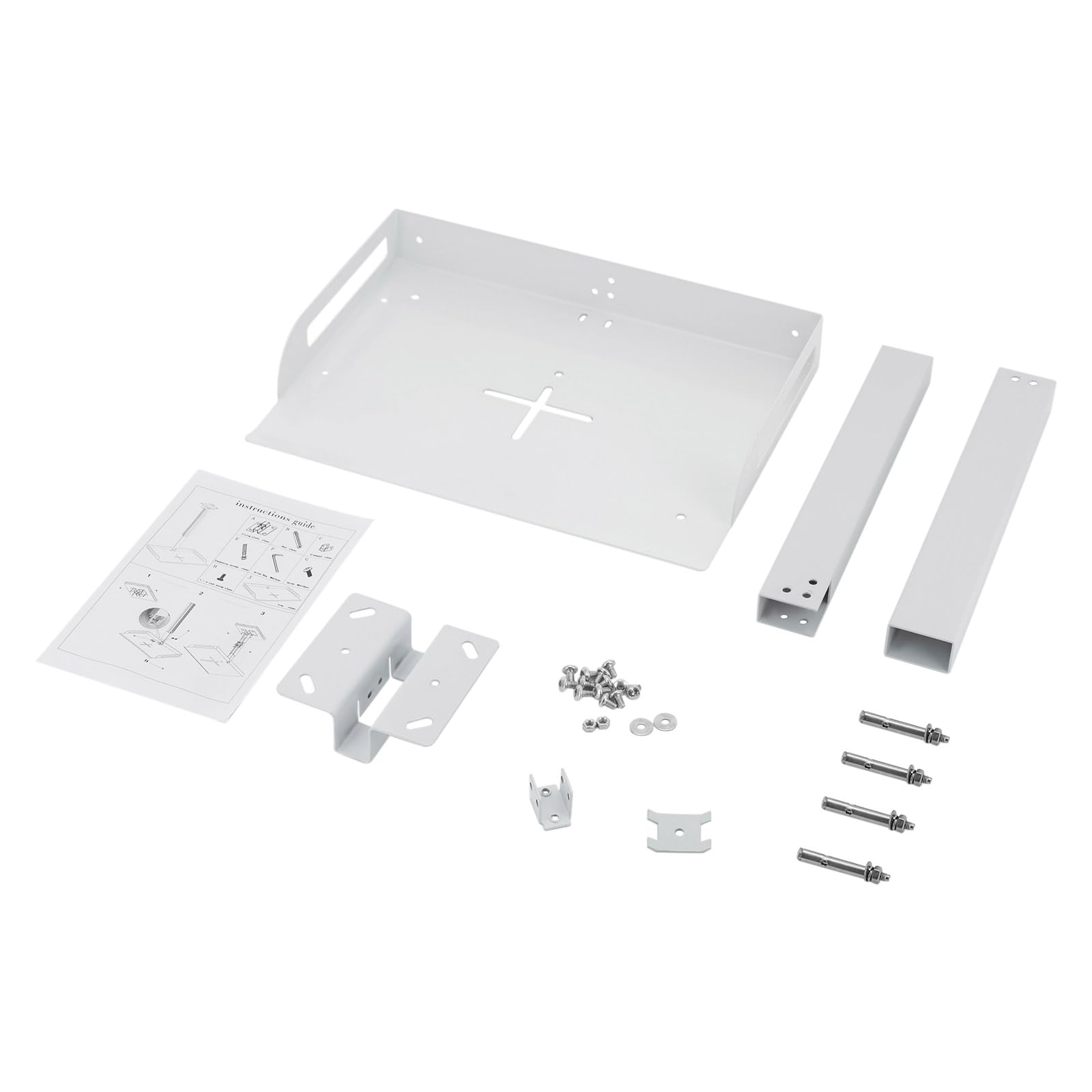 Supporto per proiettore con vassoio, universale, per soffitto, regolabile in altezza, in acciaio al carbonio fino a 6 kg, universale, per proiettori, router ecc