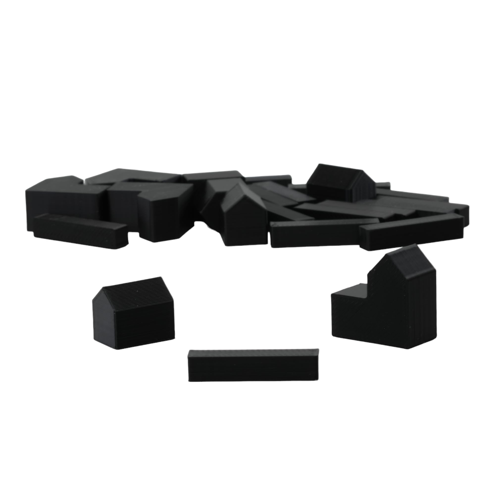 BKPrint3D Replacement Pieces for Catan Board Game | Settlers Pieces | 82 Colors | Base Set | (36_Black)