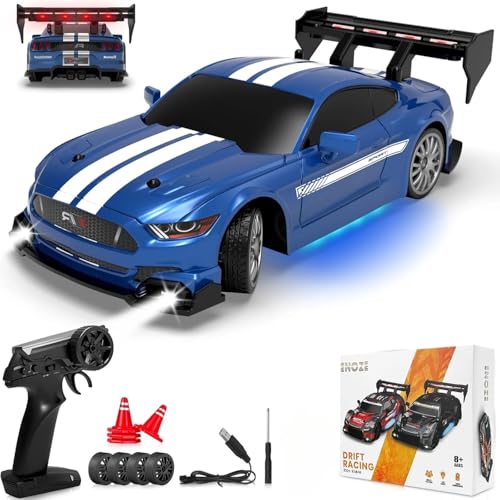 Image of Bestie toys Remote Control Car 25Kmph, 2.4Ghz Rc Drift Car, RC, Drift Car Remote Control, Flexible PVC Shell, Long Range with Multi LED Lights Gost Blue