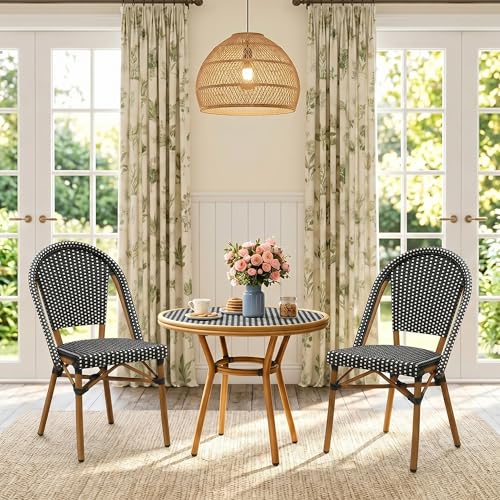 PURPLE LEAF French Bistro Chair Set