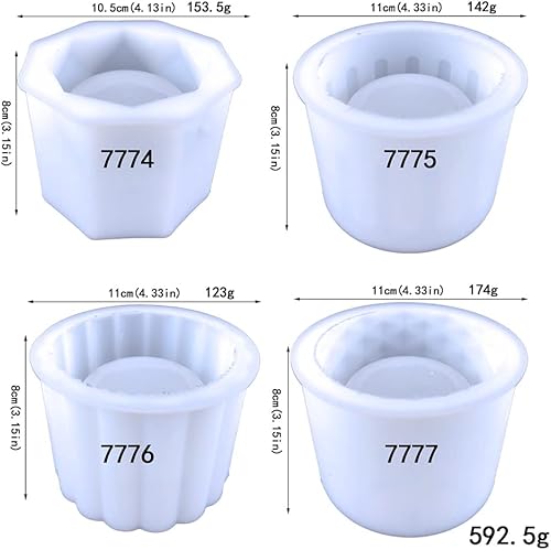 Miniatura 2 de Molde de silicona para macetas, moldes de hormigón, cilindro, resina epoxi, soporte para bolígrafos, moldes de silicona, moldes para macetas