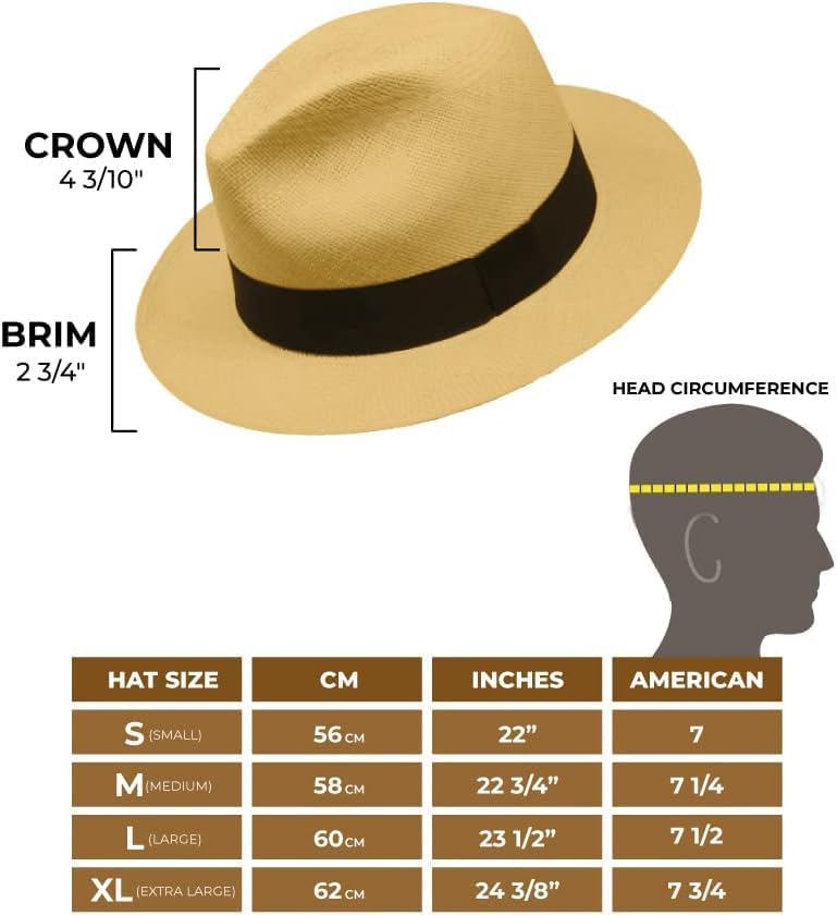 Gamboa Original Panama Hat for Men and Women Fedora Straw Summer Beach Sun Hat Protection UV UPF50+ - Image 6