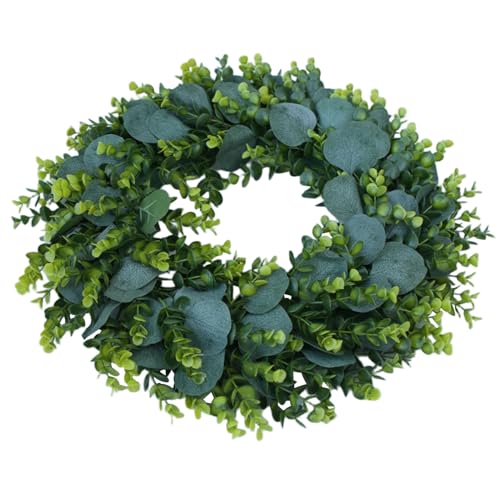CHETTO C 17-Inch Round Wreath, Suitable for Window Decoration, Wedding Decoration, Front Door, Wall, Corridor