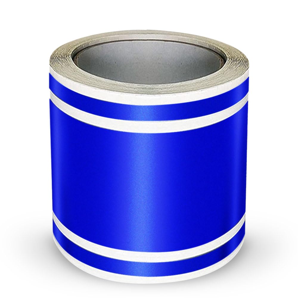 Quattroerre Triple Maxi Racing Stripes, Blue, 120 mm x 5 m