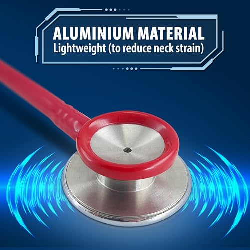 Image of OTICA Acoustic Lightweight Stethoscope for Doctors, Nurses, Students, Home Health Use, Adult, Dual Head, Aluminum Chestpiece (Brown)