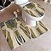 Produktbild Beauty-Design Art Nouveau Frauen Badezimmer Teppich Set 3 Teilig Rutschfest Saugfähig Badezimmer Teppich U-förmige WC Vorleger verlängerter WC-Deckelbezug