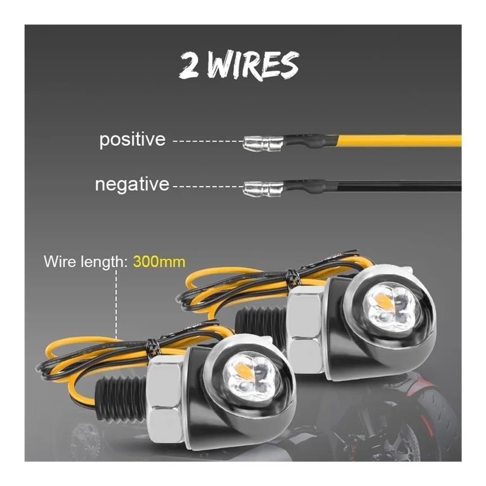 intermitentes led Para Motocicleta, Lente De Lámpara Lateral