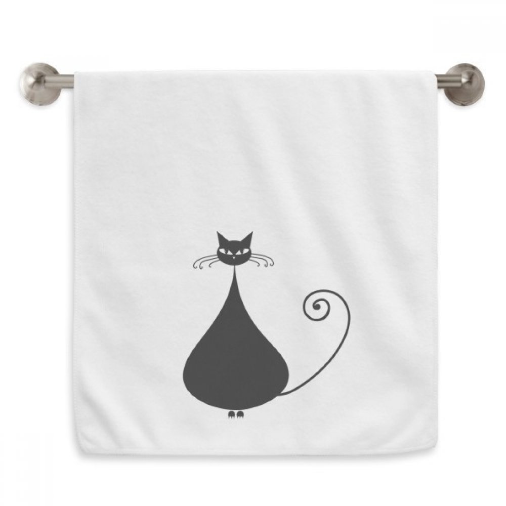 Serviette chat noir Halloween essuie-mains blanc absorbant 13x29 pouces