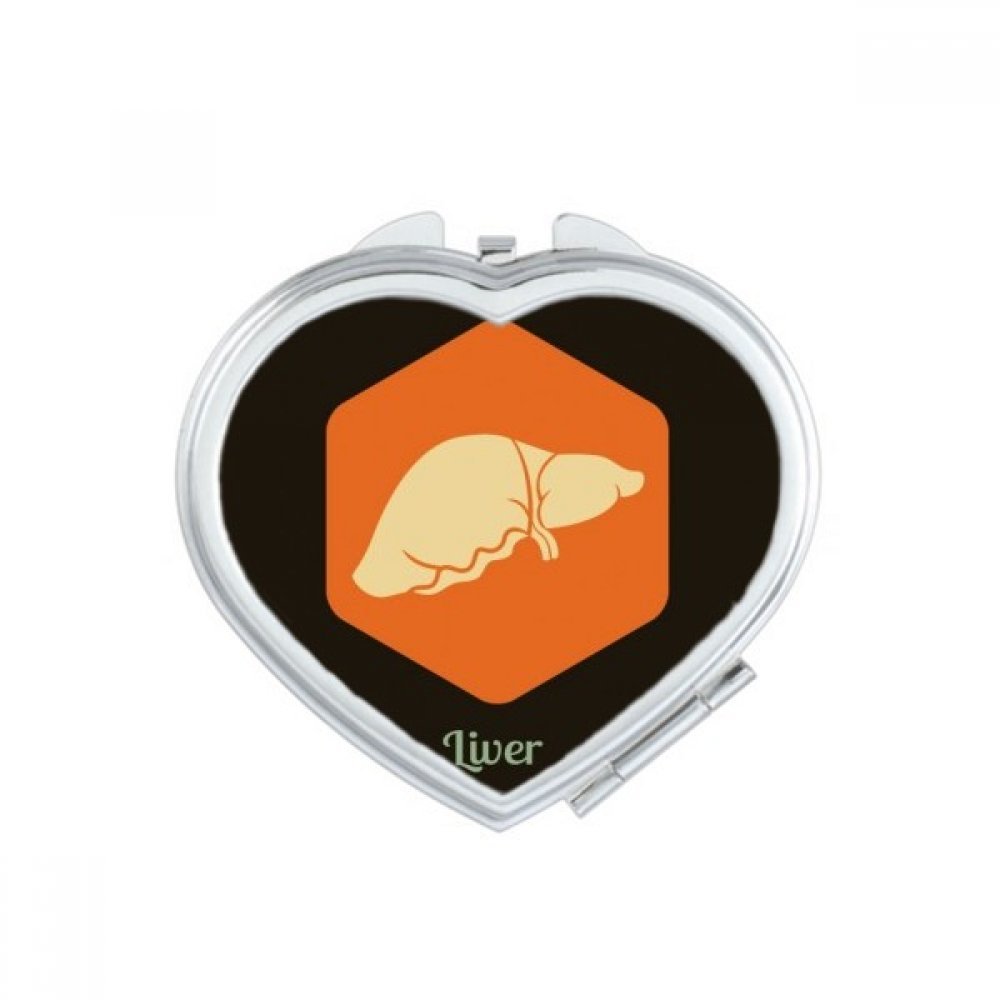 Miroir Compact de Poche Portable Organes Internes Coeur Pancréas