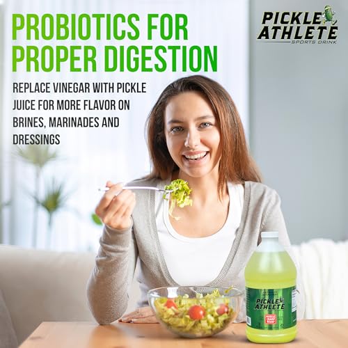Pickle Athlete Dill Pickle Juice for Leg Cramps – Natural Pickle Juice Sports Drink for Cramp Relief & Hydration – Pickles Juice Sport Recovery with Electrolytes – Dill Pickles Juice Half Gallon Bottle - 64 Oz