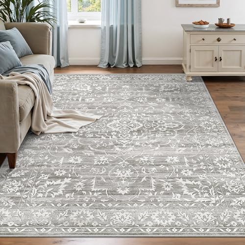 Soalmost 5x7 Area Rugs for Living Room, Washable Vintage Floral