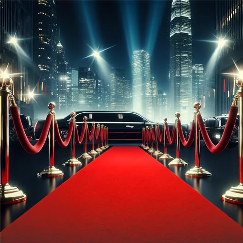 Tapis rouge 1 x 15 m VIP Accessoires de fête Chemin de couloir rouge Mariage Anniversaire Emfpang...