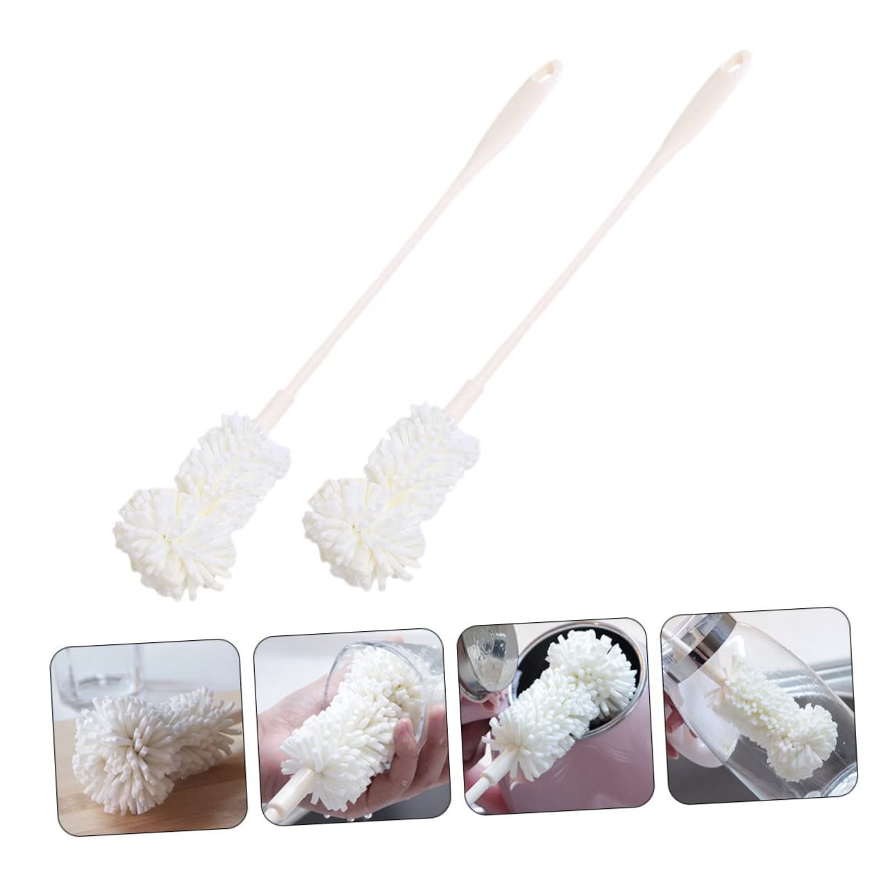 3 Set Spazzola Per Bottiglie Pespa Per Spugna Del Biberon Spugna Per Bottiglie Lavabiberon Blu Spazzola Per La Pulizia Delle Bottiglie Rifugio Per Bottiglia D'acqua Eva 2 Pezzi*3