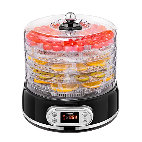 VIVOHOME Electric 400W 5 Trays Round Food Dehydrator Machine with Digital Timer