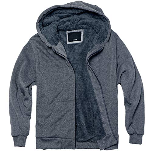 Sherpa Lined Boys Hoodie Full Zip Fleece Warm Youth Big Long Sleeve Child Sweatshirts3