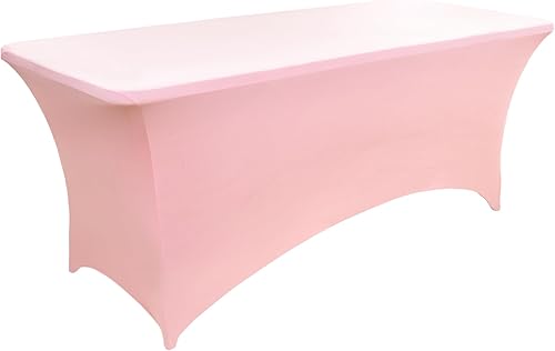 Miniatura 39 de Paquete de 2 Cubiertas de Mesa de Spandex Negro de 6 pies para Mesas Plegables Rectangulares Estándar - Manteles Elásticos Resistentes a las Arrugas