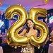 AULE 40 Inch Large 25 Number Balloons Gold, Big Foil Number Balloons, Giant Helium Happy 25th Birthday Party Decorations for Man and Women, Huge Mylar 52 Anniversary Party Supplies