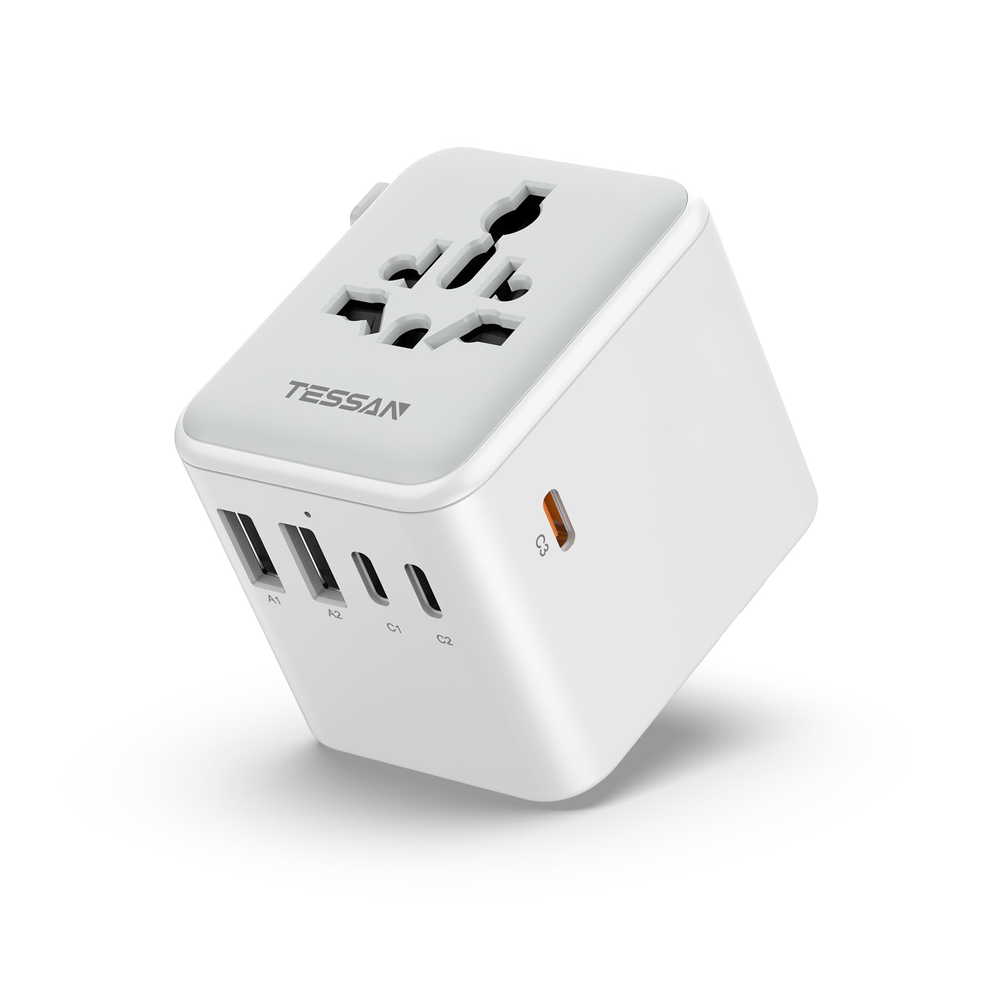 65W急速充電 変換プラグ 全世界対応 TESSAN 海外 変換プラグ 1AC差込口 5USB（3USB-C） 電源アダプター C BF O Aタイプ 海外コンセント自由変換 韓国 オーストラリア シンガポール イギリス タイ ベトナム ヨーロッパ用 旅行 便利グッズ