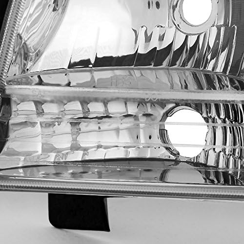 AKKON - For 1997 1998 1999 Cadillac Deville Left + Right Side Headlights & Parking Corner Lights Assembly