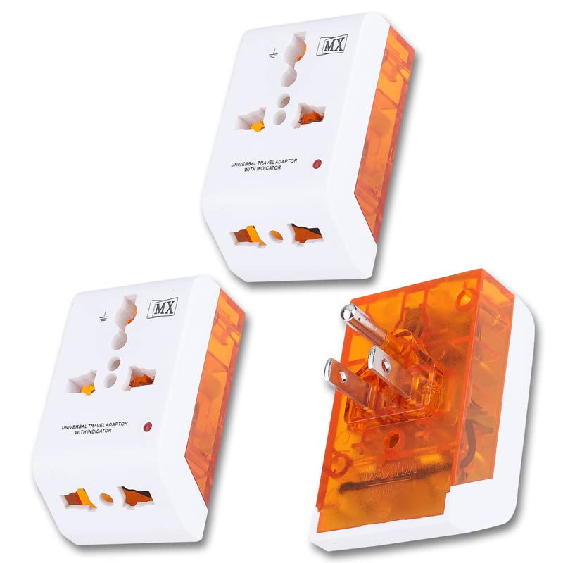 MX 3-Pin Universal Multi Plug Fast Charging Travel Adapter |3-in-1 Travel Adapter 10A Type B Plug with LED Indicator Supports 2-Pin & 3-Pin Plugs – Durable, Safe & Travel-Ready (Pack of 3)-picture-27