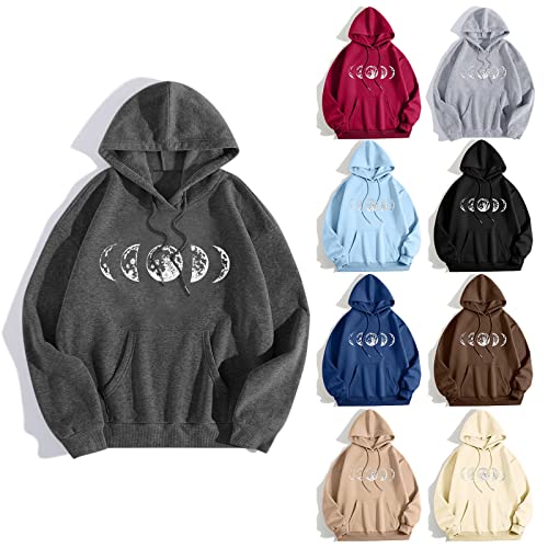 FKoexedsny Sudadera para niño con capucha y capucha para mujer, color negro, vino., M