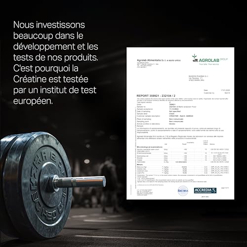 Bandini® Créatine Monohydrate Poudre 1 kg 100% Pure pour l‘Entraînement de Force | Creatine Micronisée 1kg Haut dosage Sport & Fitness | Pre Workout Puissant | 292 Portions | Micronized Vegan Powder – Image 5