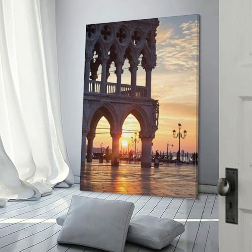 Tableau mural Venise Italie pour salon et chambre - Toile décoration moderne POLIUAWS 30x45