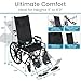 Vive Mobility Reclining Wheelchair with Elevating Leg Rests - Heavy Duty Recliner Wheel Chair for Seniors & Adults -Wide 18