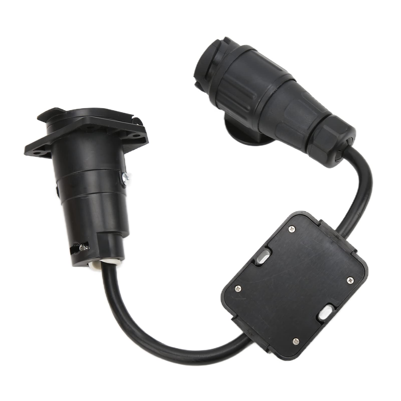Europäischer 13‑Pol‑zu‑amerikanischem 7‑Pol-Anhängerlicht‑Konverter, EU‑13‑Pol‑zu‑US‑7‑Pol‑Stecker, Plug‑and‑Play‑Elektroadapter, runder Stecker mit Kupferverdrahtung für