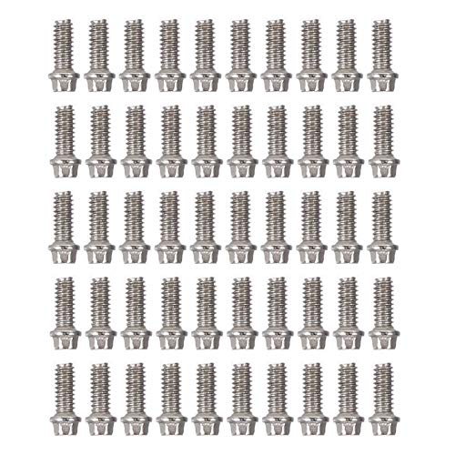 OWSOO Parafusos de aço inoxidável 50PCS M2 com ferramenta de chave para carro de rastreador RC Jante