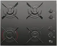 FISCHER COOKTOP À GÁS 4 BOCAS FIT LINE MESA VIDRO PRETO BIVOLT - 26342-57175