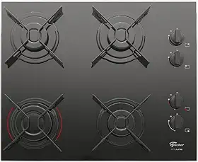 FISCHER COOKTOP À GÁS 4 BOCAS FIT LINE MESA VIDRO PRETO BIVOLT - 26342-57175
