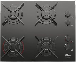 Fischer cooktop à gás 4 bocas fit line mesa vidro preto bivolt - 2