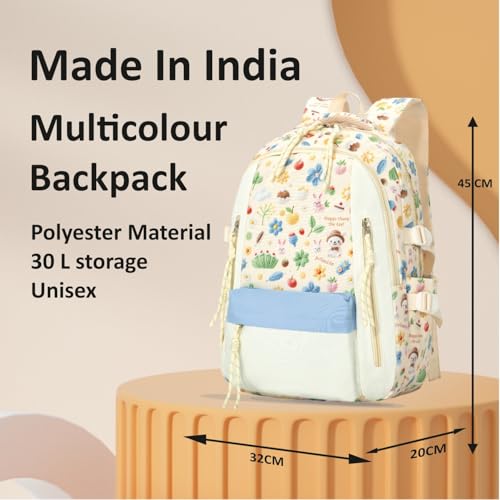Image of Tinytot 26 Litre School Bag Water-Resistant Backpack - Unisex Large 18 Inches Multipurpose Travel Backpack for Boys & Girls, Men & Women- Ideal for College and School and office Use